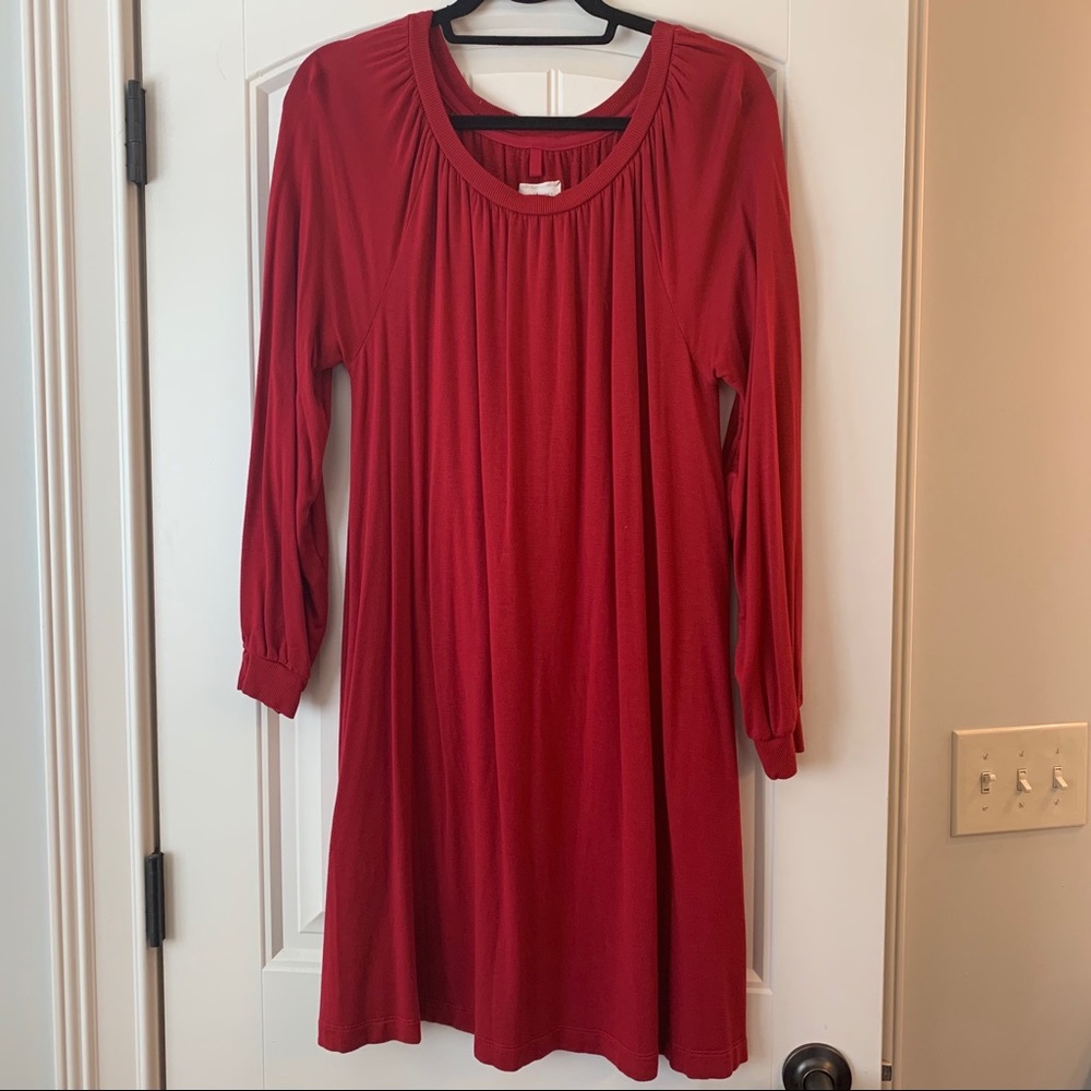 Softest Red Swing Dress